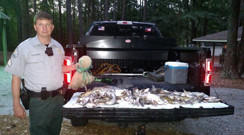 About 300 fish were found to be illegally taken from Lake Oconee. (Credit: Georgia Department of Natural Resources)