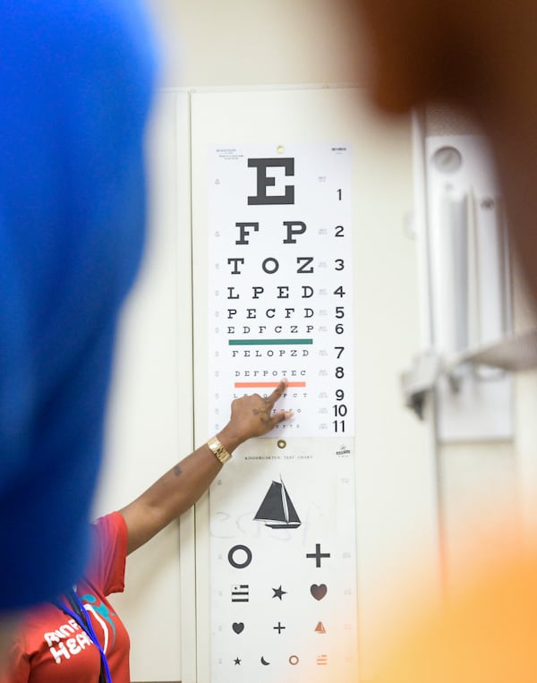 Vision screenings can detect eye problems early, helping children get treatment before the school year begins. (Courtesy of John Amis) 