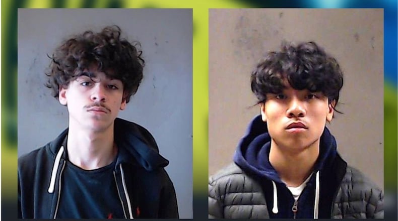 Joe Dylan Fernandez (left) and Wenjie Lin were charged with felony murder in the death of 20-year-old Cesar Godinez-Nava.