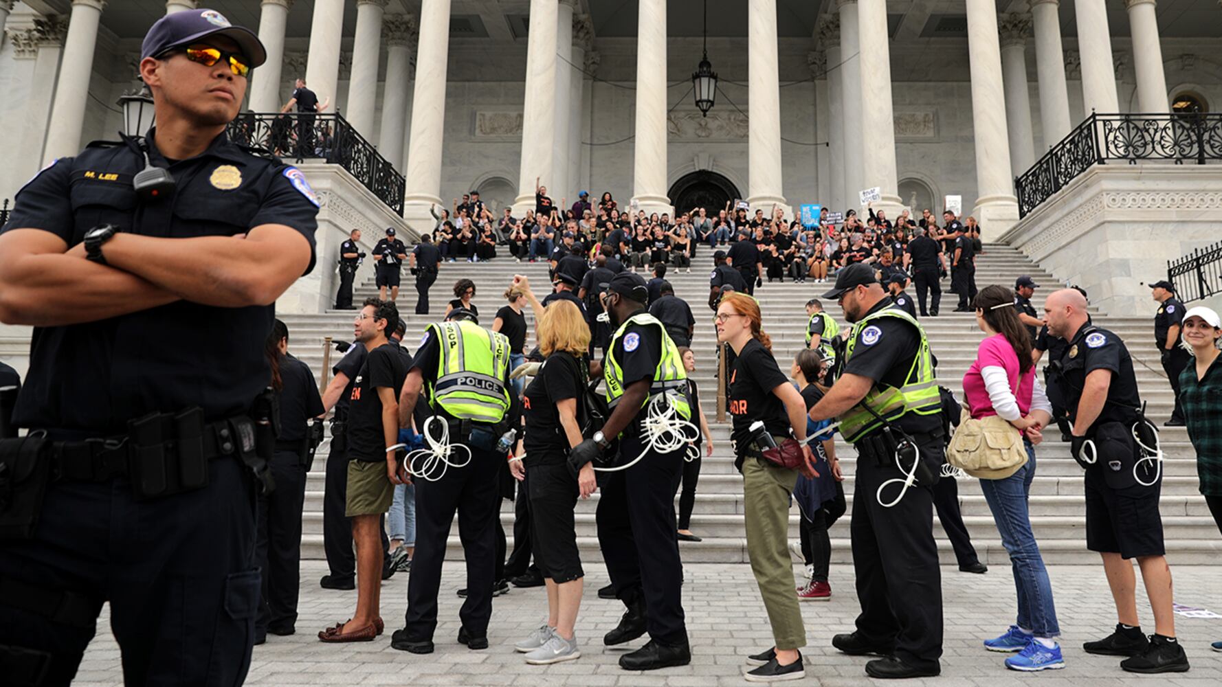 Photos: Protesters gather at Capitol ahead of Kavanaugh vote