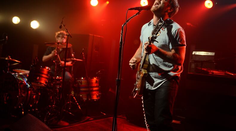 NEW YORK, NY - JUNE 09: Drummer Patrick Carney and singer Dan Auerbach of The Black Keys perform onstage during the iHeartRadio LIVE performance and Q&A with The Black Keys at iHeartRadio Theater on June 9, 2015 in New York City. (Photo by Stephen Lovekin/Getty Images for iHeart Radio)