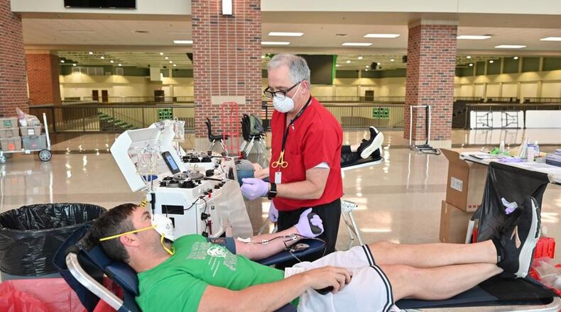 A blood drive is scheduled for Tuesday-Thursday, May 19-21, in the gymnasium of the East Roswell Recreation Center. AJC FILE