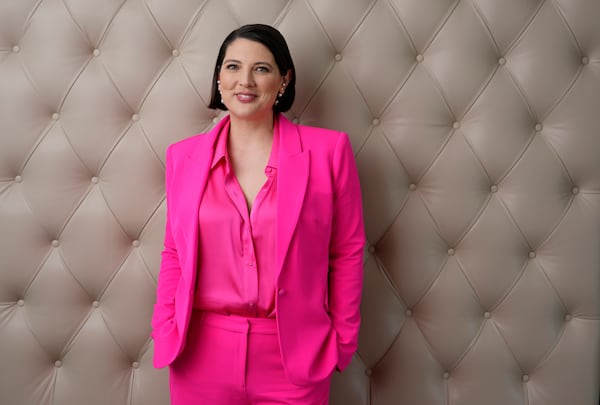 FILE - Author Taylor Jenkins Reid poses for a portrait at the Four Seasons Hotel in Los Angeles on Feb. 22, 2023. (AP Photo/Chris Pizzello, File)