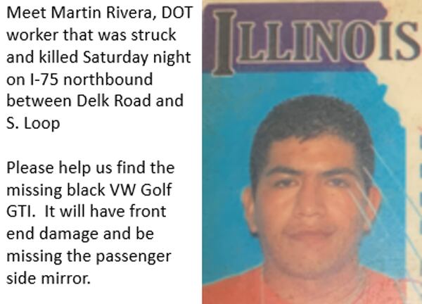 Martin Rivera was struck and killed on I-75 North.