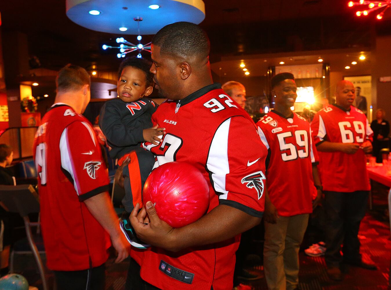 Bowling with the Atlanta Falcons