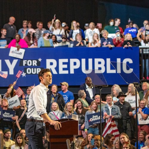 U.S. Sen. Jon Ossoff, D-Georgia, is in a nationally watched race for a second term. (Jenni Girtman for The Atlanta Journal-Constitution)