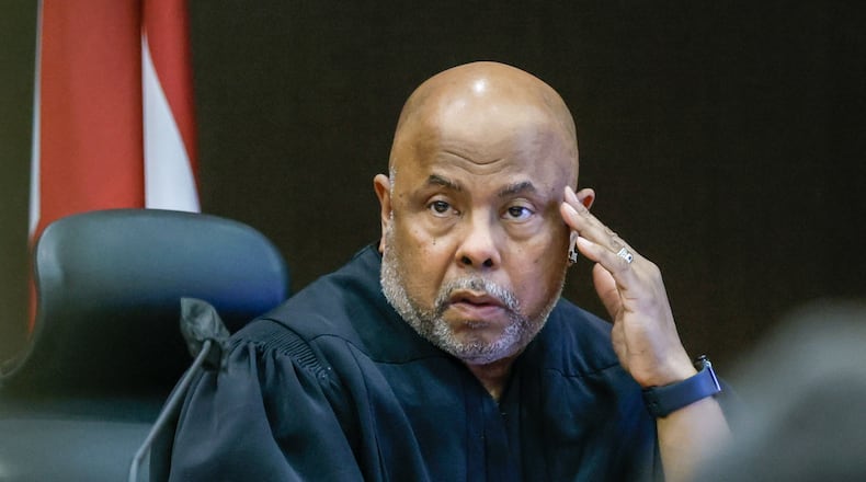 Fulton County Superior Court Judge Ural Glanville presides over the YSL trial on Monday, June 10, 2024, in Atlanta. 
(Miguel Martinez / AJC)