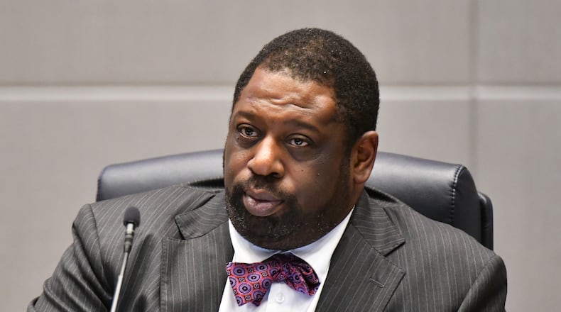 (UPDATING MUG SHOT) July 14, 2021 Atlanta - Commissioner Marvin S. Arrington, Jr. during a commissioner meeting at the Fulton County government building in Atlanta on Wednesday, July 14, 2021. (Hyosub Shin / Hyosub.Shin@ajc.com)
