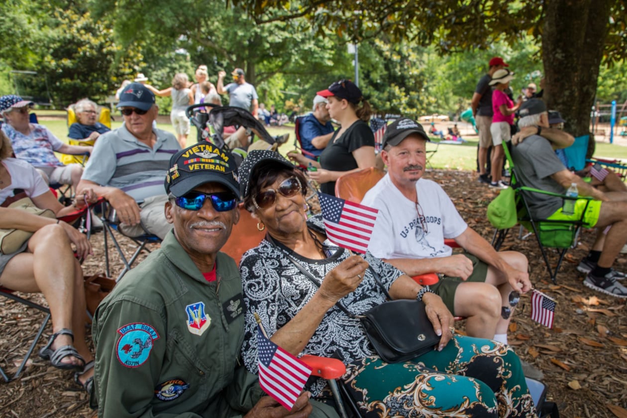 Visitors take part in the Norcross Memorial Day Remembrance. This year, veteran and Norcross police officer Terry Schaefer will speak and the 116th Army Band will perform at Thrasher Park at 10 a.m. on Monday, May 25.
(Courtesy of the City of Norcross)