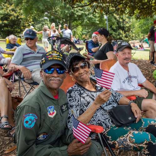 Visitors take part in the Norcross Memorial Day Remembrance. This year, veteran and Norcross police officer Terry Schaefer will speak and the 116th Army Band will perform at Thrasher Park at 10 a.m. on Monday, May 25.
(Courtesy of the City of Norcross)