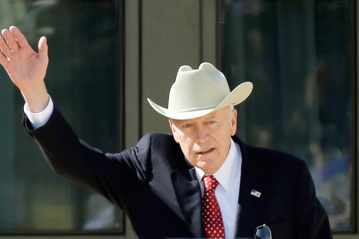 Dick Cheney participates in the dedication of the George W. Bush Presidential Center in Dallas. The former vice president died Tuesday at age 84. (AP file 2013)