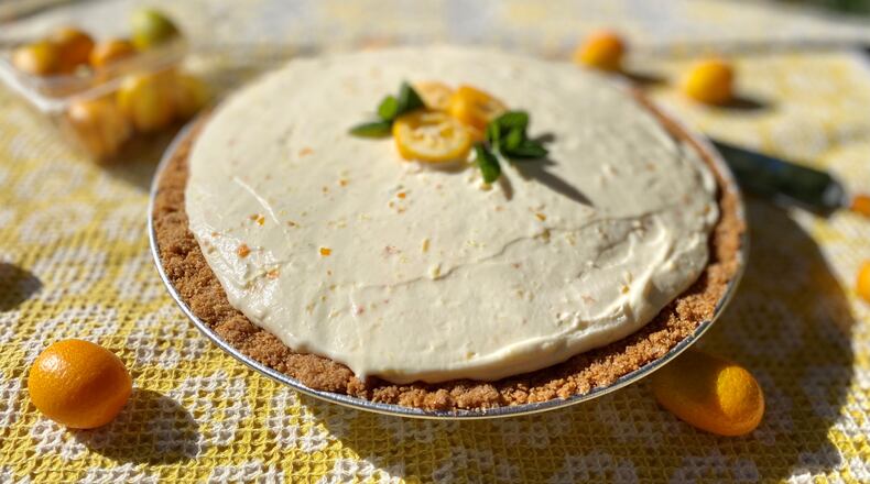 This Kumquat Icebox Pie can be made from grocery-store staples and seasonal kumquats. Except for pre-baking a crust, it requires no cooking. Wendell Brock for The AJC