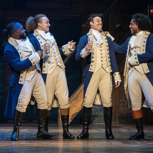 The acclaimed musical “Hamilton” returns to the Fox Theatre on Wednesday, Sept. 2 for a run through Sunday, Sept. 20 as part of the Regions Bank Broadway in Atlanta series. (Courtesy of “Hamilton” National Tour)