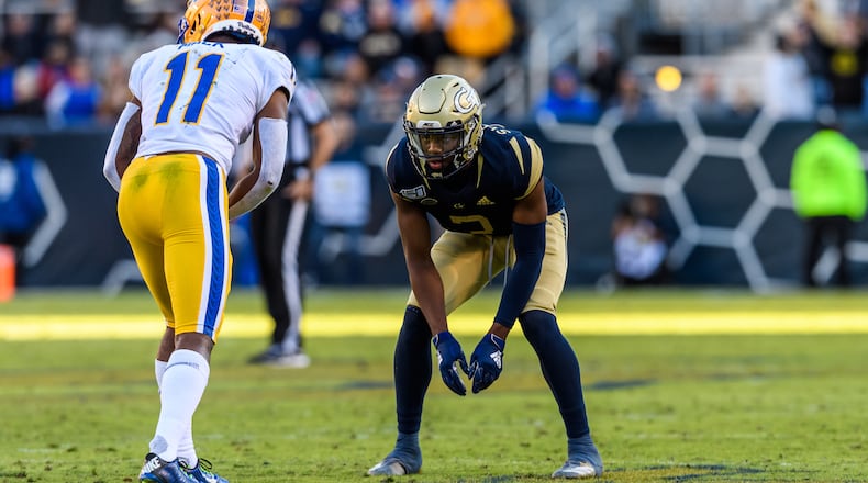 Georgia Tech cornerback Tre Swilling. (Danny Karnik/Georgia Tech Athletics)