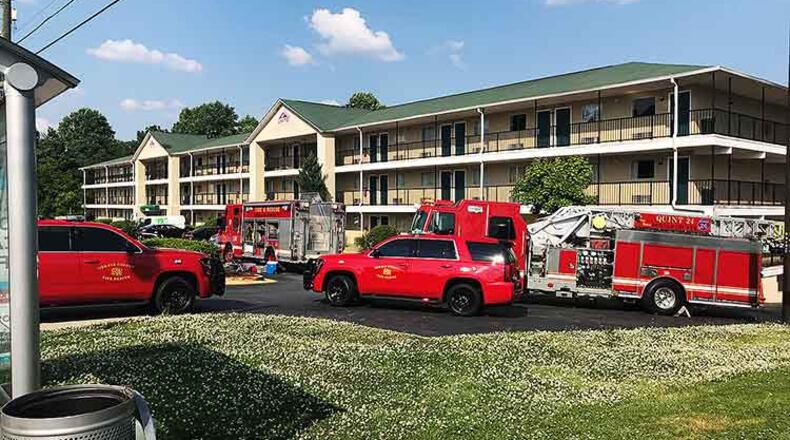 A hotel on Memorial Drive in DeKalb County was evacuated in a hazmat situation.
