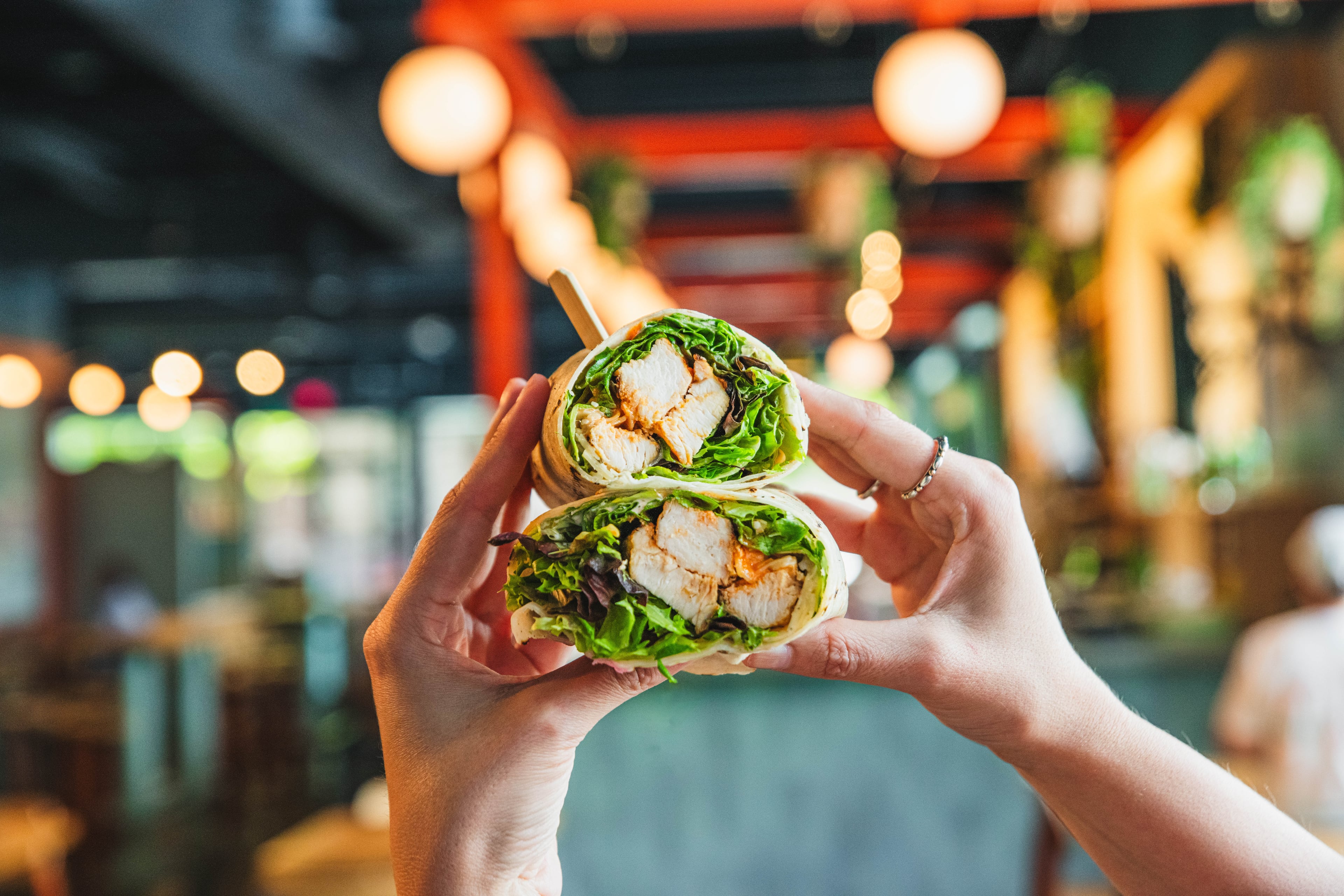 A spicy caesar wrap at Salted Melon in Charlotte. (Credit: The Plaid Penguin, courtesy of Salted Melon)
