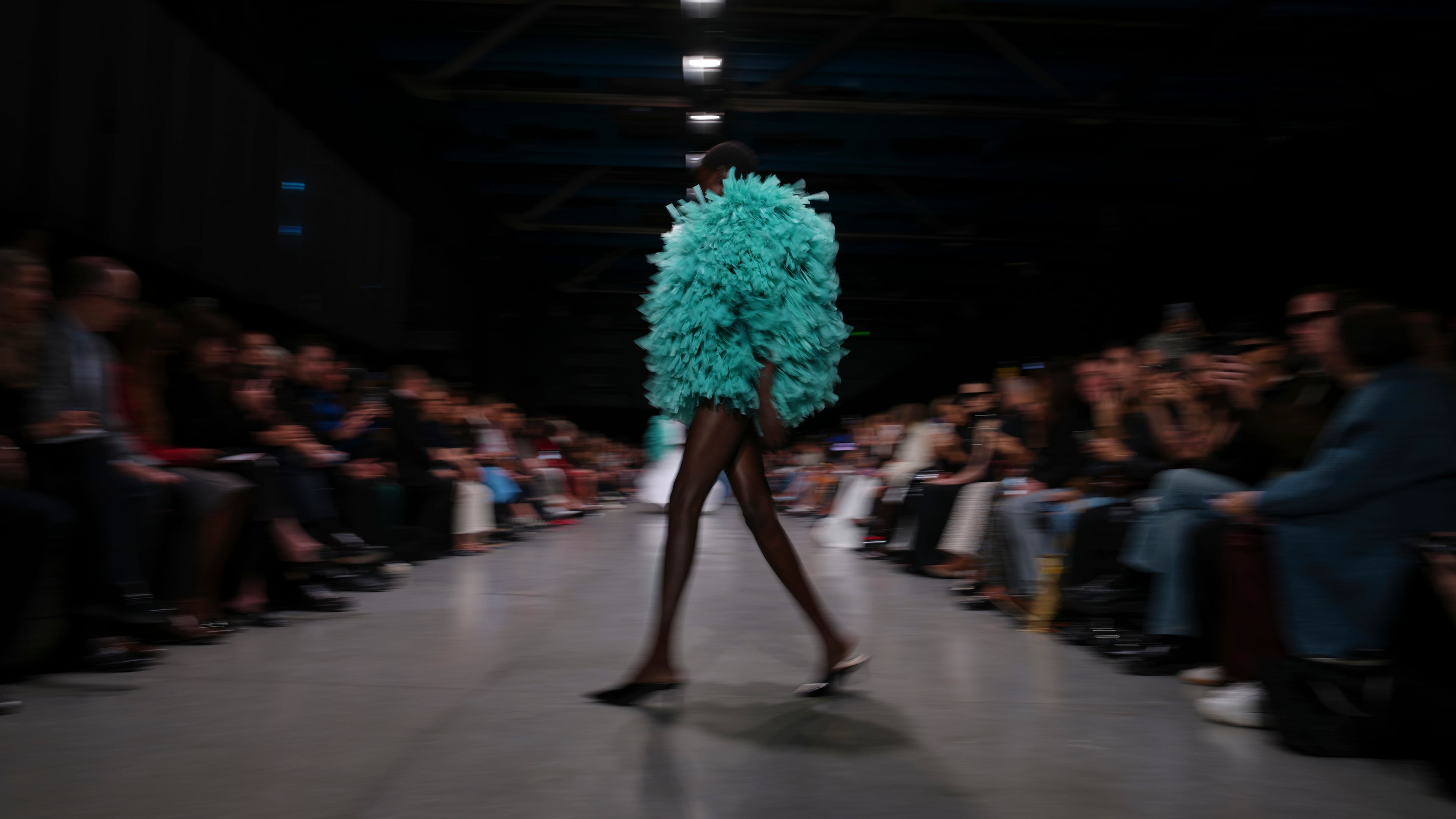 A model wears a creation as part of the Stella McCartney Spring/Summer 2026 collection presented in Paris, Tuesday, Sept. 30, 2025. (AP Photo/Aurelien Morissard)