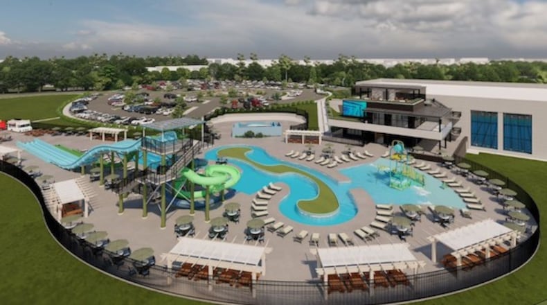 A rendering of the proposed aquatic center.