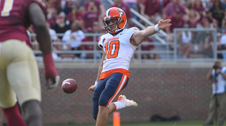 The Falcons selected Syracuse punter Sterling Hofichter in the seventh round of the draft.