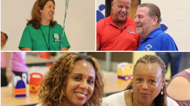These are the 2018 Cobb County teachers of the year, starting from the top left and going clockwise Rachael Sanford, Harrison High School; Fred Veeder, Dodgen Middle School; Dawn Harrell, Nickajack Elementary School.