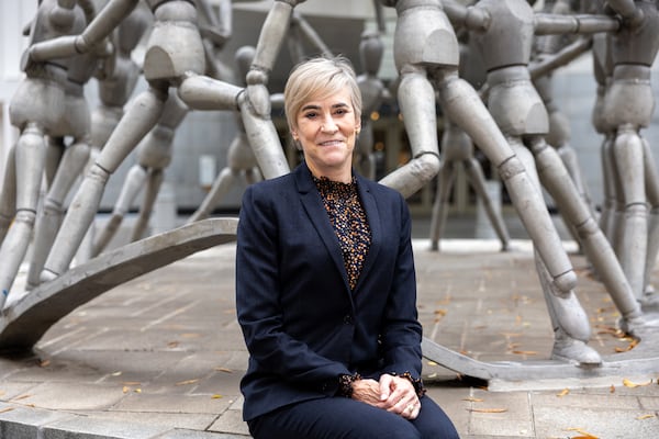 Hala Moddelmog, CEO of Woodruff Arts, at the center in Atlanta on Friday, November 21, 2025. (Arvin Temkar/AJC)