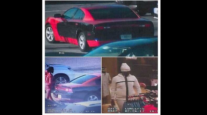Alpharetta police are searching for these suspects in connection to credit fraud.