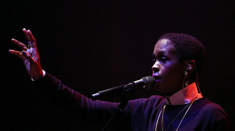MELBOURNE, AUSTRALIA - MAY 21: Lauryn Hill performs live for fans at Palais Theatre on May 21, 2014 in Melbourne, Australia. (Photo by Graham Denholm/Getty Images)