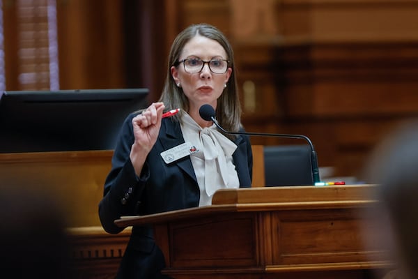 State Rep. Stacey Evans of Atlanta said she was disappointed that three Democrats joined Republicans to pass a bill pushed by Gov. Brian Kemp that rewrites litigation rules. 
