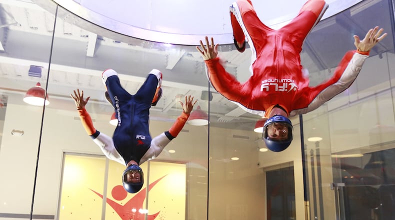 Wheeee! Atlanta's iFly simulates freefall conditions in a vertical wind tunnel.