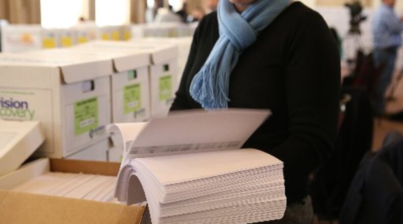 The bribery scandal at City Hall took center stage again on Thursday during a forum at Dentons law firm. The city released more than 1.4 million documents related to the case in early February. (HENRY TAYLOR / HENRY.TAYLOR@AJC.COM)