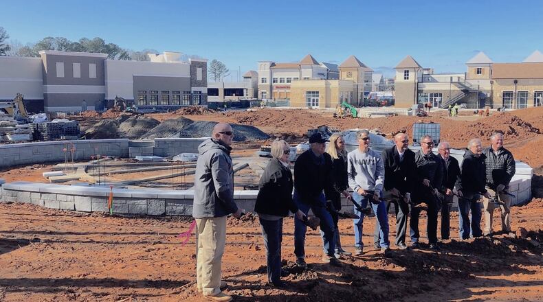 The Peachtree Corners Veterans Monument Association hosted a groundbreaking ceremony Jan. 14 to officially establish construction at the new site. (Photo by Karen Huppertz for the AJC)