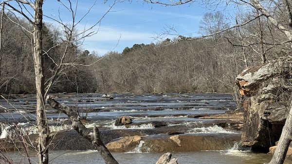 The falls and shoals along Murder Creek in the Oconee National Forest south of Eatonton. (Joe Kovac Jr./AJC)