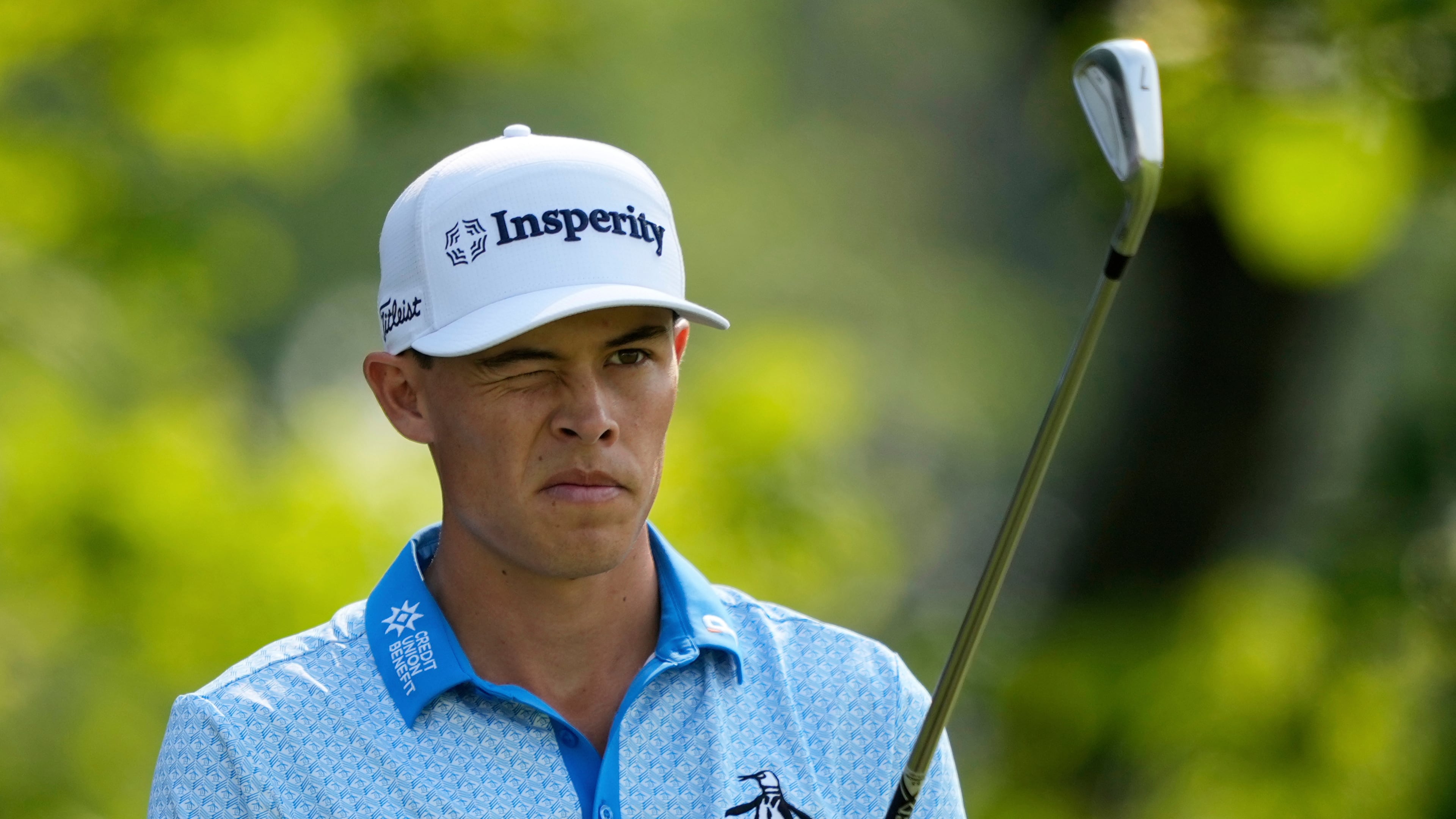 FILE - Johnny Keefer prepares to tee off on the 13th hole during the first round of the U.S. Open golf tournament at Oakmont Country Club Thursday, June 12, 2025, in Oakmont, Pa. (AP Photo/Carolyn Kaster, File)