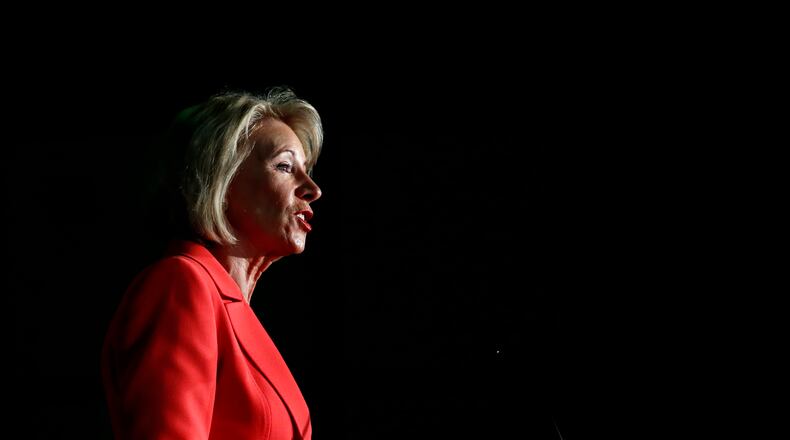 Betsy DeVos: "Every student deserves a customized, self-paced, and challenging life-long learning journey. Schools should be open to all students – no matter where they’re growing up or how much their parents make." (AP Photo/Jacquelyn Martin)