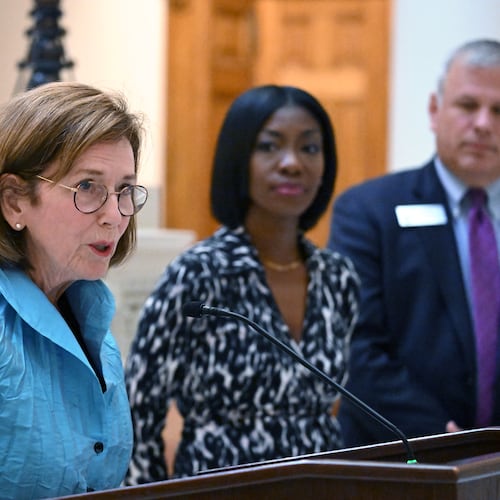 State Election Board member Janice Johnston is accused in a lawsuit of obstructing public records requests for information about voter eligibility challenges, communications with outside organizations and voter citizenship verification. (Hyosub Shin/AJC 2024)