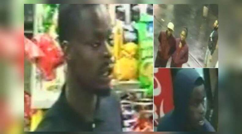 Authorities released photos from surveillance footage of five people believed to be connected to a deadly shooting at a Valero gas station in south Fulton County.