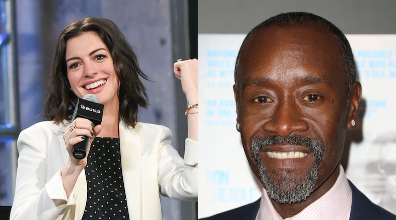 Anne Hathaway will be in a new Amazon film "The Idea of You" shooting in Georgia. Don Cheadle will be in a new Disney+ series "Armor Wars." AP/ JC Olivera/Sipa USA/TNS