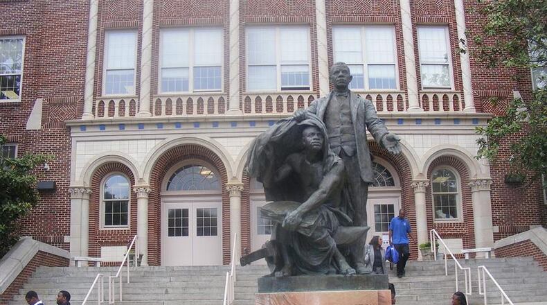 Washington High School increased security last week after a small group of protesters gathered nearby. Some held signs about the end times and the need to repent. Photo from high school website.