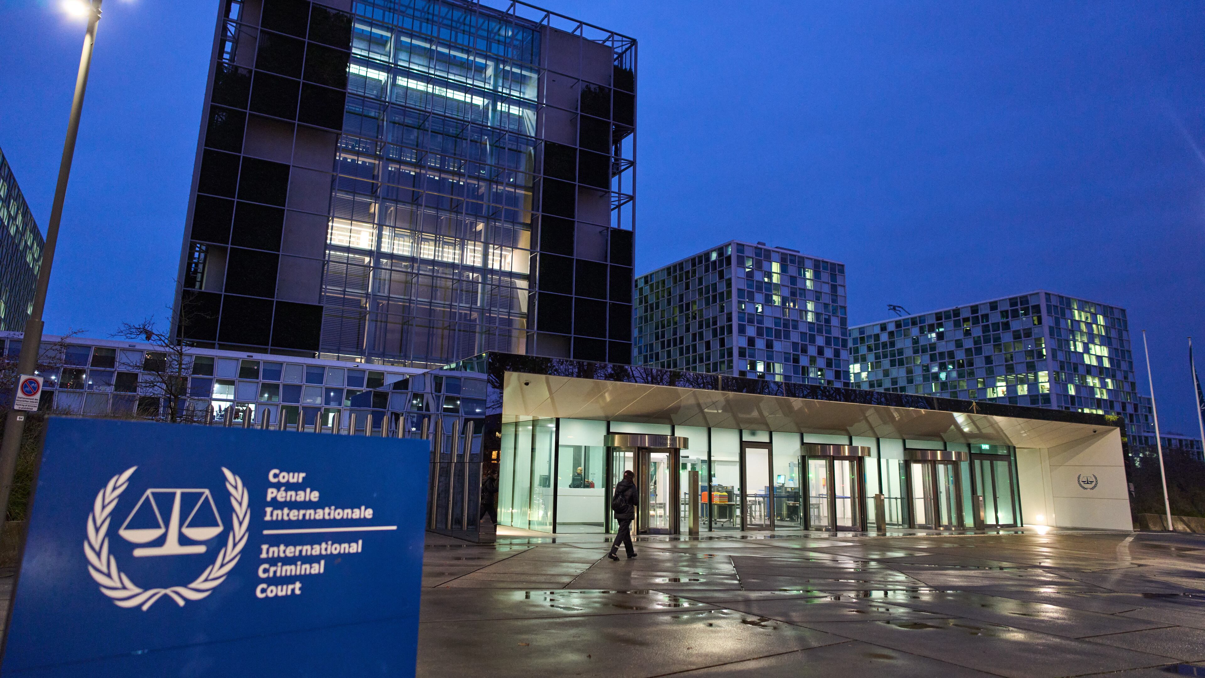 An exterior view of the International Criminal Court, ICC, where Ali Muhammad Ali Abd al-Rahman, a leader of the Sudanese Janjaweed militia, will hear the court's verdict, in The Hague, Netherlands, Tuesday, Dec. 9, 2025. (AP Photo/Peter Dejong)