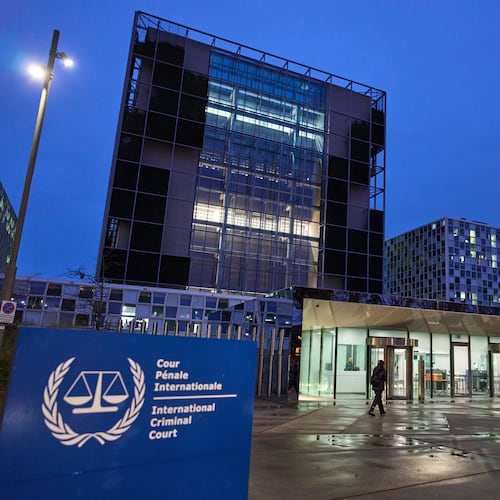An exterior view of the International Criminal Court, ICC, where Ali Muhammad Ali Abd al-Rahman, a leader of the Sudanese Janjaweed militia, will hear the court's verdict, in The Hague, Netherlands, Tuesday, Dec. 9, 2025. (AP Photo/Peter Dejong)
