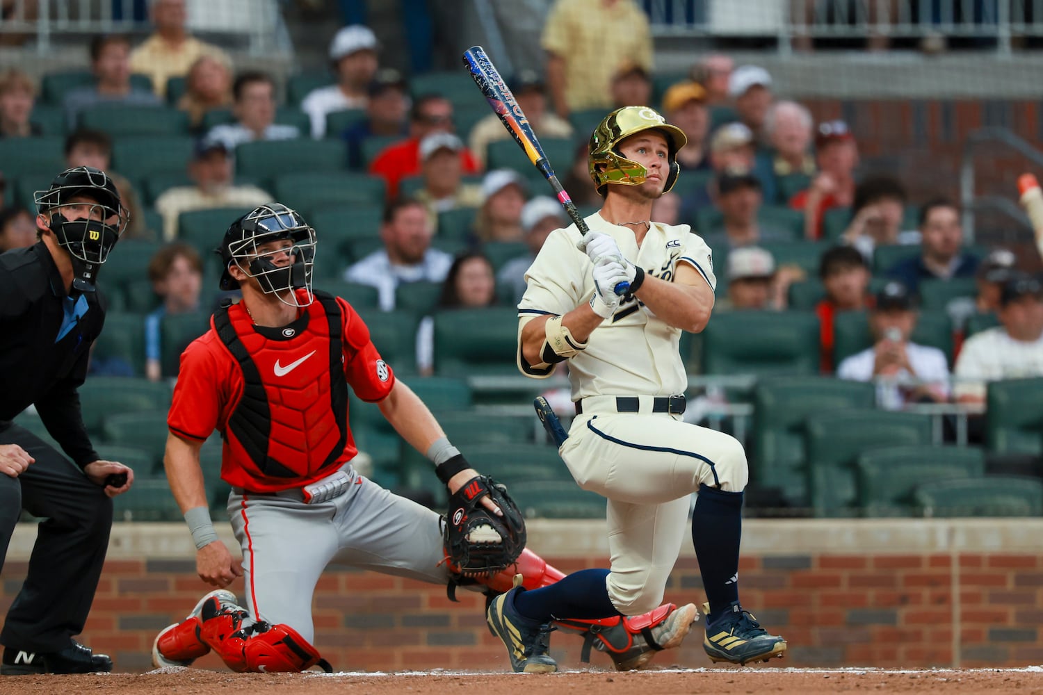 University of Georgia vs Georgia Tech in an NCAA baseball game at Truist Park
