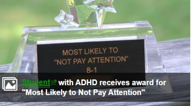 Is this an appropriate award for any student? (WAGA TV)