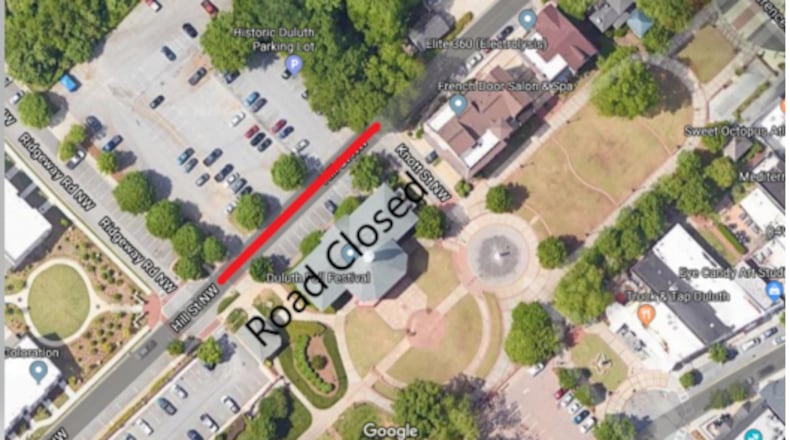 Hill Street in front of the Duluth Festival Center will be closed beginning at 7 a.m. Monday, Feb. 3 through 6 p.m. Friday, Feb. 6 due to construction on the municipal parking deck. (Courtesy City of Duluth)
