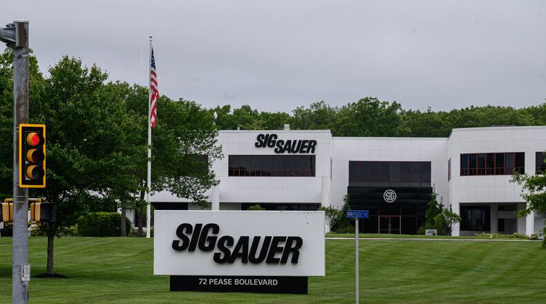 The factory of gun maker Sig Sauer near Exeter, New Hampshire, on June 4, 2022. (Ed Jones/AFP/Getty Images/TNS)