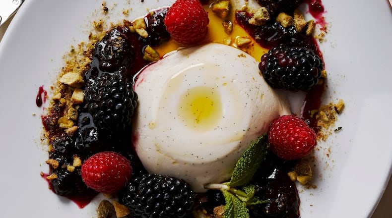 La Grotta Ristorante Italiano’s Panna Cotta. (Courtesy of Andrew Thomas Lee)