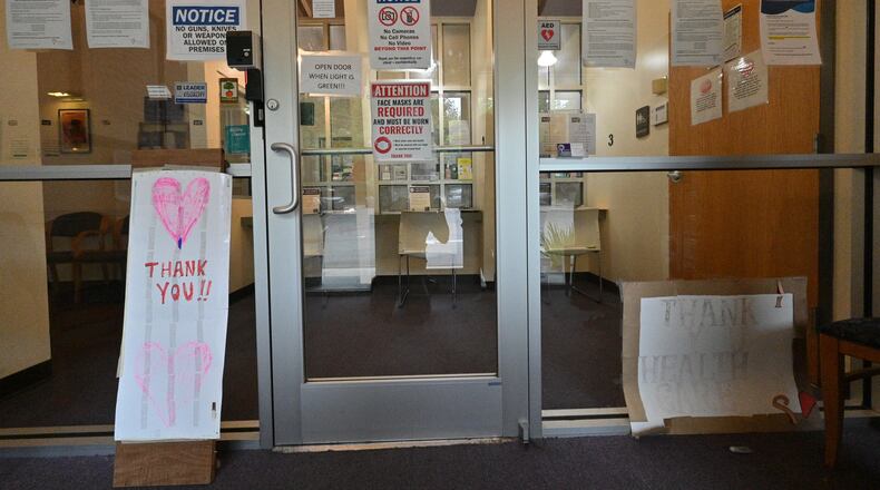 (file photo) The main entrance of Feminist Women's Health Center in Brookhaven, Georgia on Wednesday, June 29, 2022. (Hyosub Shin / Hyosub.Shin@ajc.com)