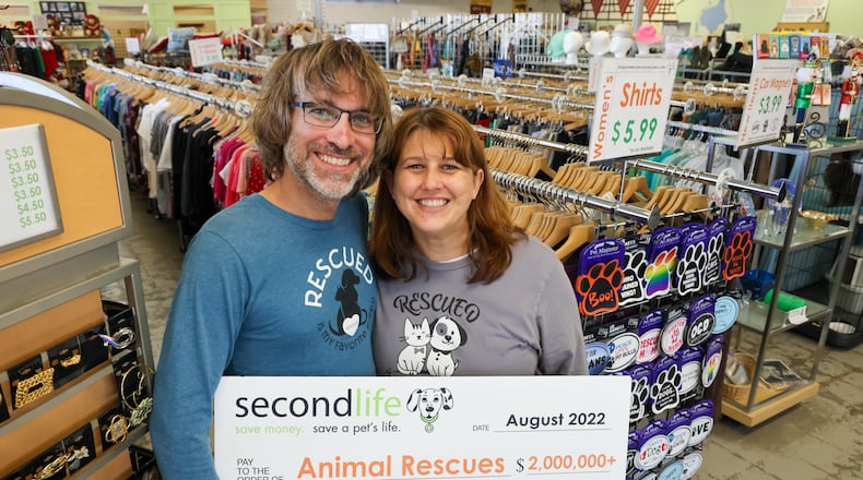 Toby Tobias and Tanya Mahrous opened Second Life, an upscale thrift store in Avondale Estates that supports animal rescue organizations in January 2011. In almost 12 years, it has provided over $2 million in cash grants to animal rescues and programs providing medical care, community outreach, spay/neuter assistance, education and more.
PHIL SKINNER FOR THE ATLANTA JOURNAL-CONSTITUTION