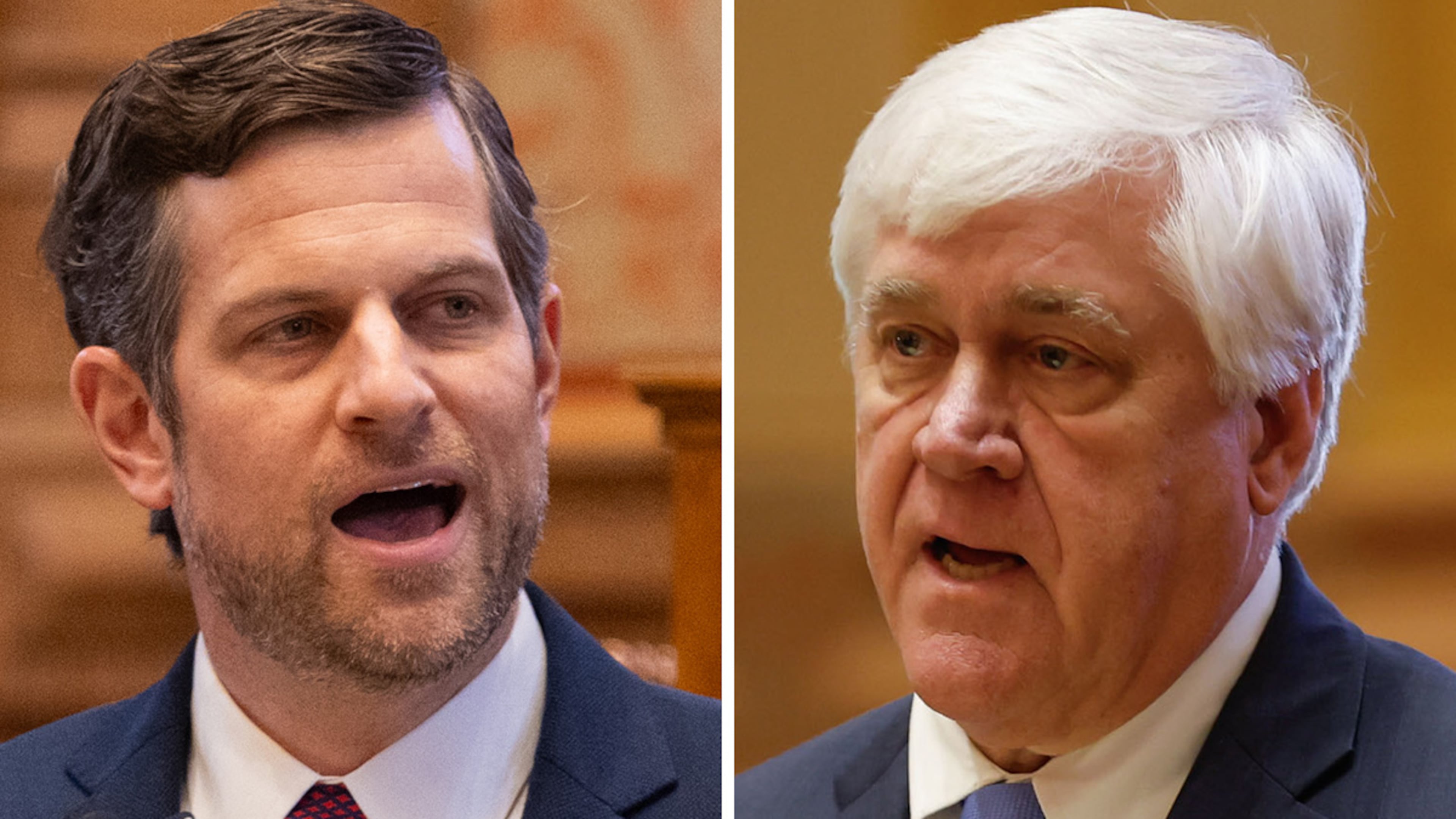 State Sens. Brian Strickland and Bill Cowsert, both Republicans, each hope to be Georgia's next attorney general. (AJC file photos)