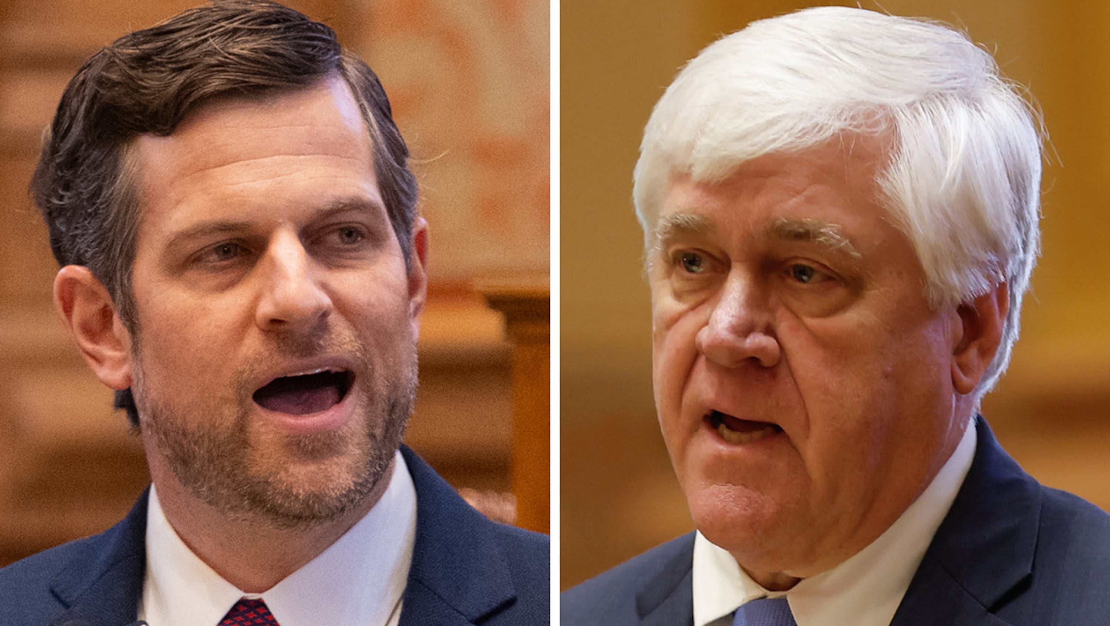 State Sens. Brian Strickland and Bill Cowsert, both Republicans, hope to be Georgia's next attorney general. (AJC file photos)