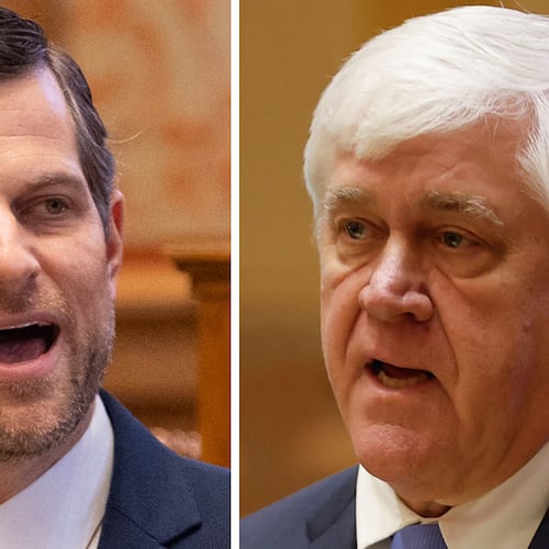 State Sens. Brian Strickland and Bill Cowsert, both Republicans, each hope to be Georgia's next attorney general. (AJC file photos)